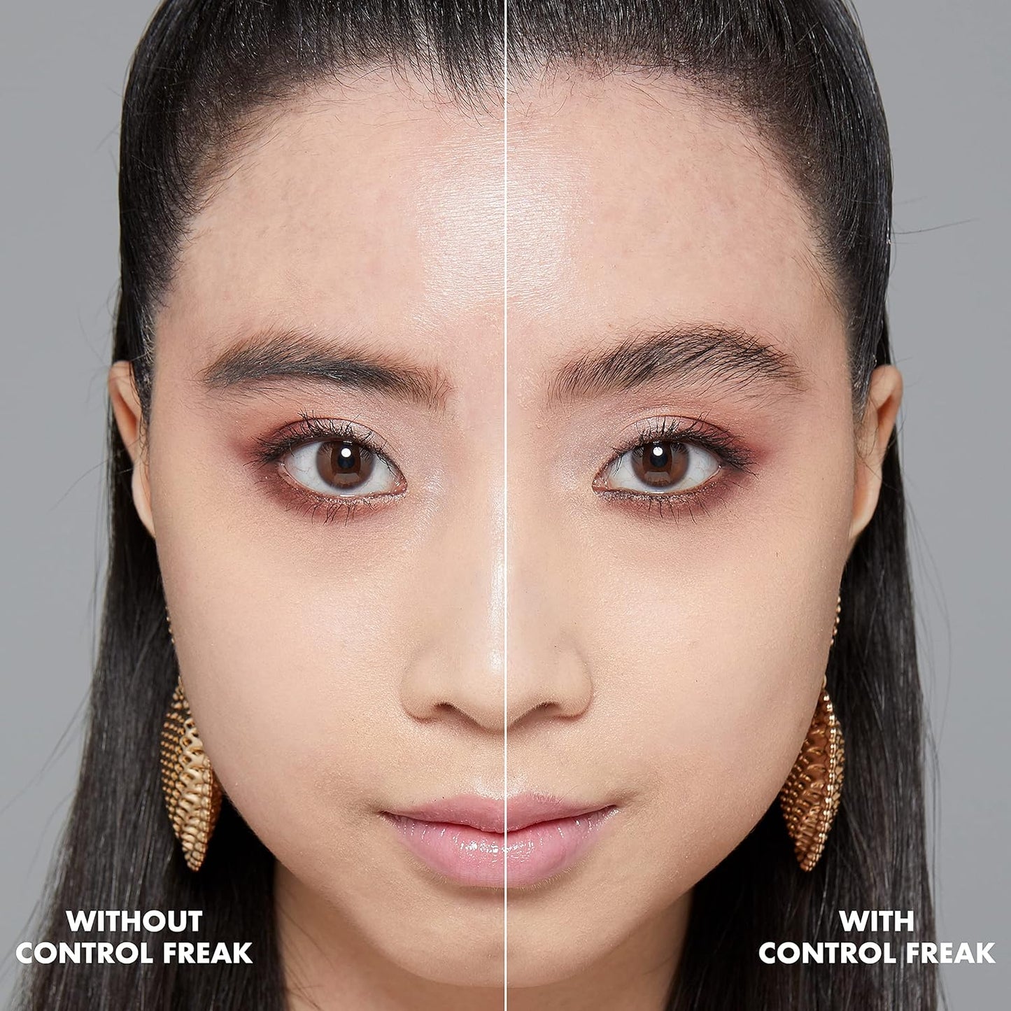 before and after result of using NYX Eyebrow Gel for her available at Heygirl.pk for delivery in Pakistan. 