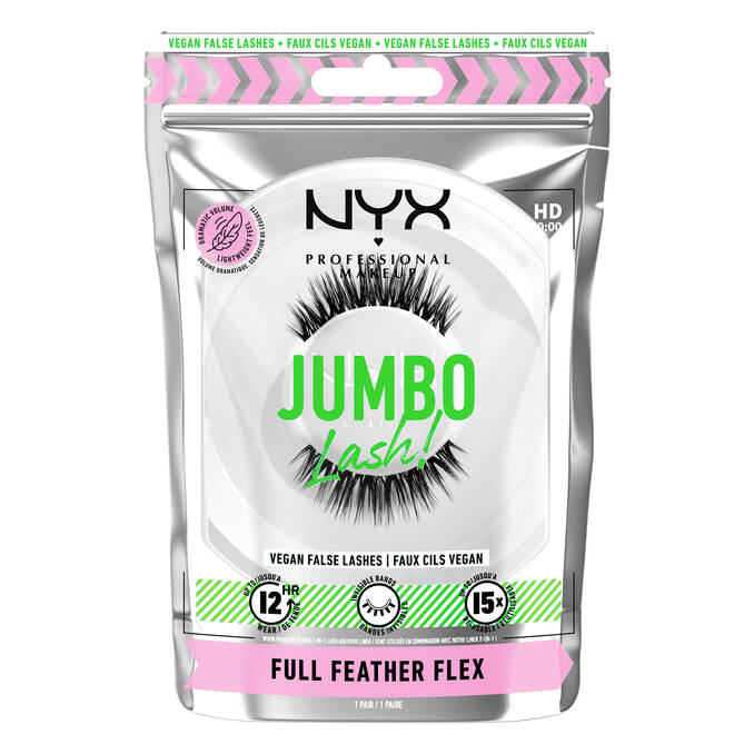 Shop NYX's volumizing false reusable eyelashes for your everyday wear in full feather available at Heygirl.pk for delivery in Pakistan