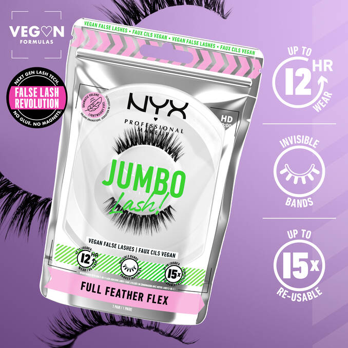 shop NYX's volumizing false reusable eyelashes for your everyday wear available at Heygirl.pk for delivery in Pakistan