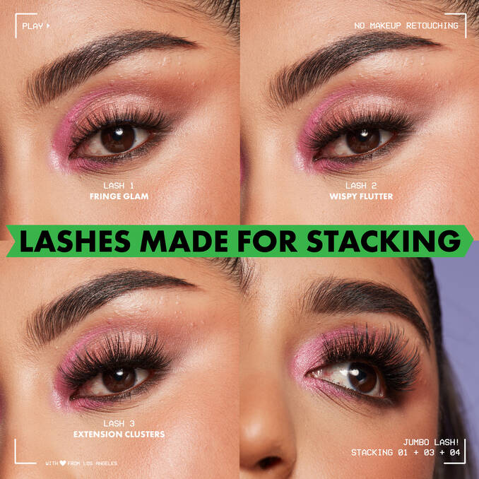 swatch image of NYX's volumizing false reusable eyelashes for your everyday wear in full feather available at Heygirl.pk for delivery in Pakistan