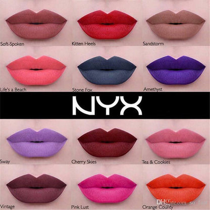 swatch of NYX Liquid Suede Cream Lipstick for her available at Heygirl.pk for delivery in Pakistan