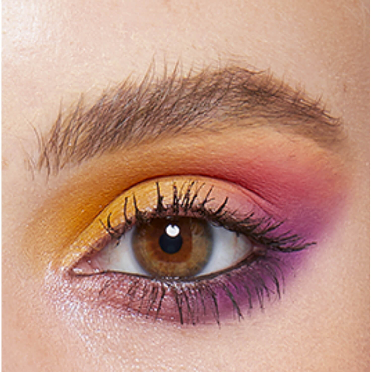 Close-up of a eye with colorful makeup