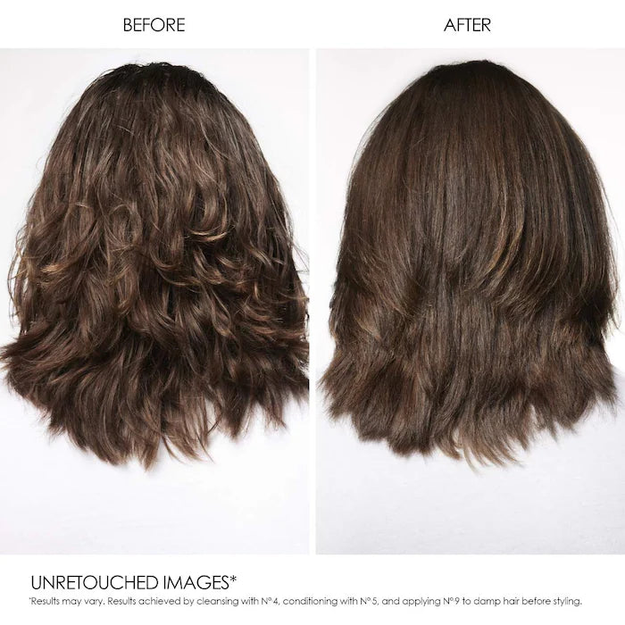 image showing before and after results of using olaplex no 5 hair conditioner for dry and frizzy hair available at heygirl.pk for delivery in Pakistan