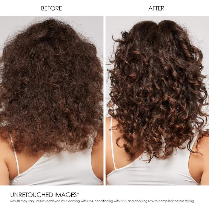 image showing before and after results of using olaplex no 5 hair conditioner for dry and frizzy hair available at heygirl.pk for delivery in Pakistan
