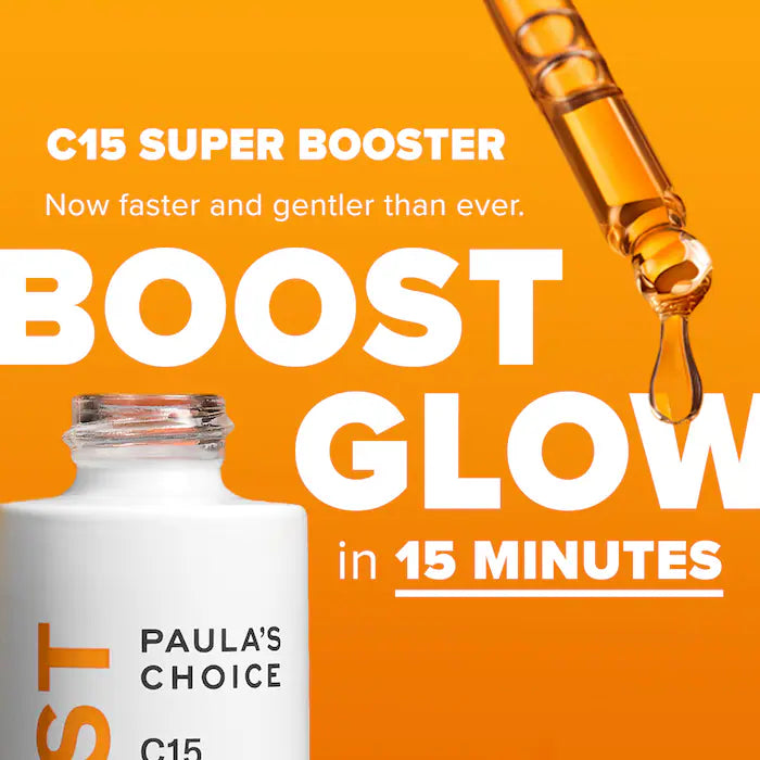 image showing benefits of using Paula's Choice Paula's Choice Vitamin C Booster for skin glow and brightening available at Heygirl.pk for delivery in Pakistan.