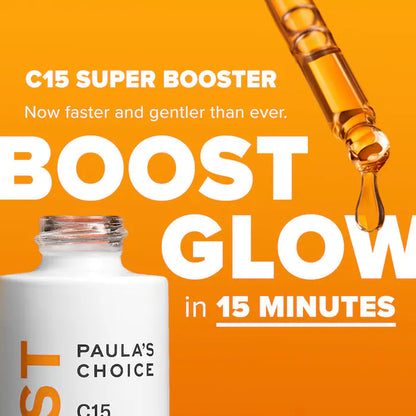 image showing benefits of using Paula's Choice Paula's Choice Vitamin C Booster for skin glow and brightening available at Heygirl.pk for delivery in Pakistan.