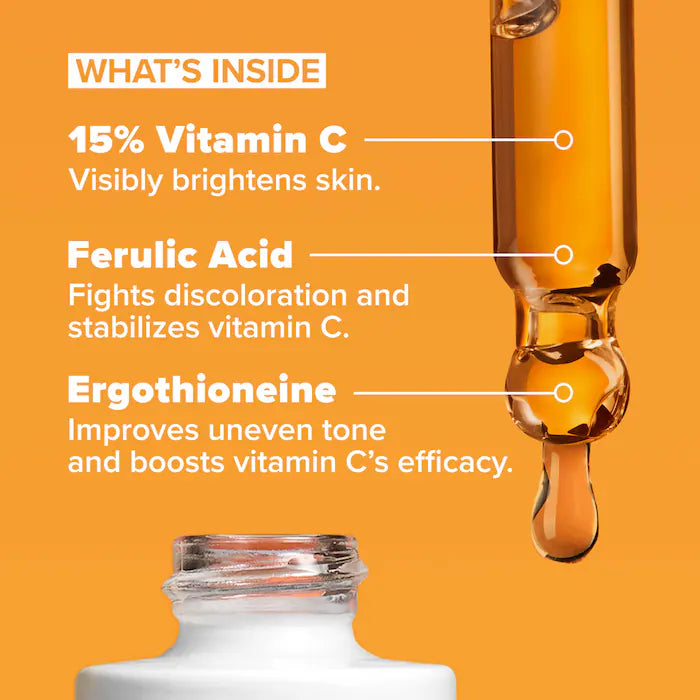 image showing benefits of using Paula's Choice Paula's Choice Vitamin C Booster for skin glow and brightening available at Heygirl.pk for delivery in Pakistan.