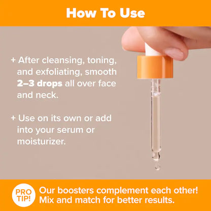 image showing how to use Paula's Choice Paula's Choice Vitamin C Booster for skin glow and brightening available at Heygirl.pk for delivery in Pakistan.