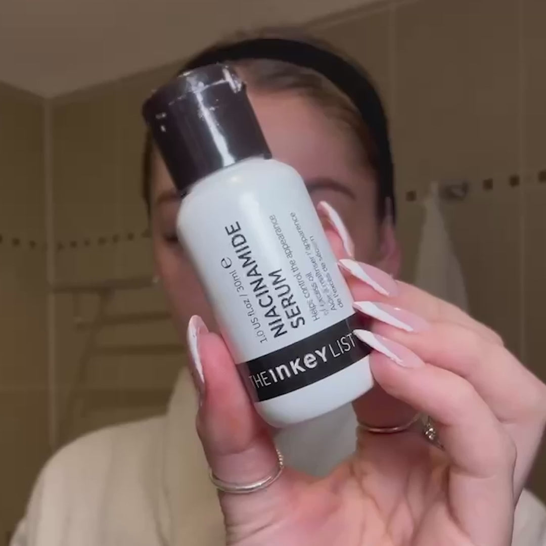 video showing how to use inkey niacinamide serum  available at Heygirl.pk for delivery in Pakistan