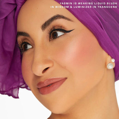 image showing Pakistani happy girl wearing liquid blush in wisdom shade available at Heygirl.pk for delivery in Pakistan