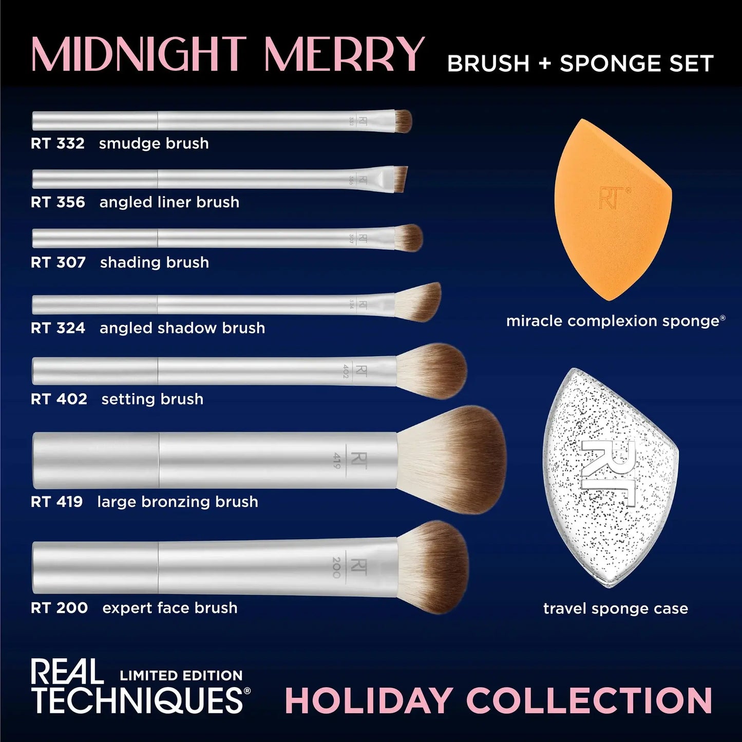 Real Techniques Makeup Brush & Sponge Gift Set
