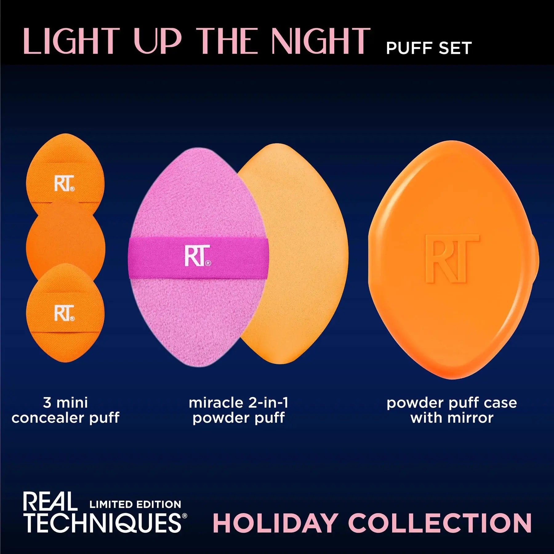 Shop Real Techniques makeup puff gift set for her available at Heygirl.pk for cash on delivery in Pakistan.