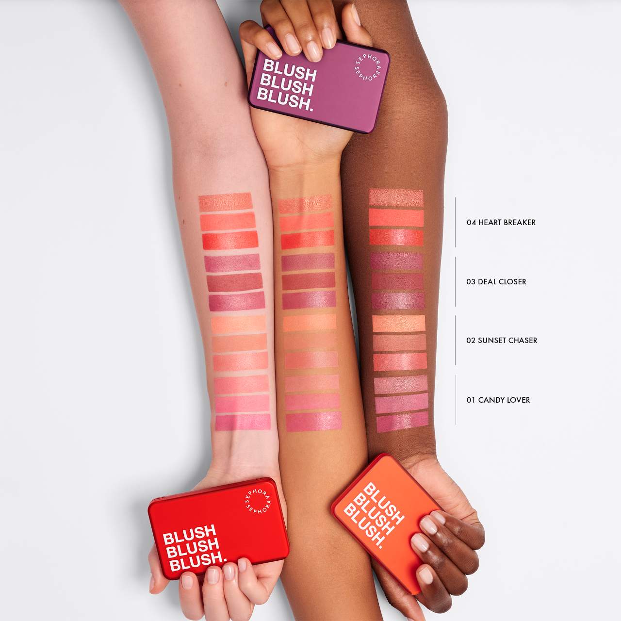swatch image of Sephora blush powder and cream palette for her available at Heygirl.pk for delivery in Pakistan. 