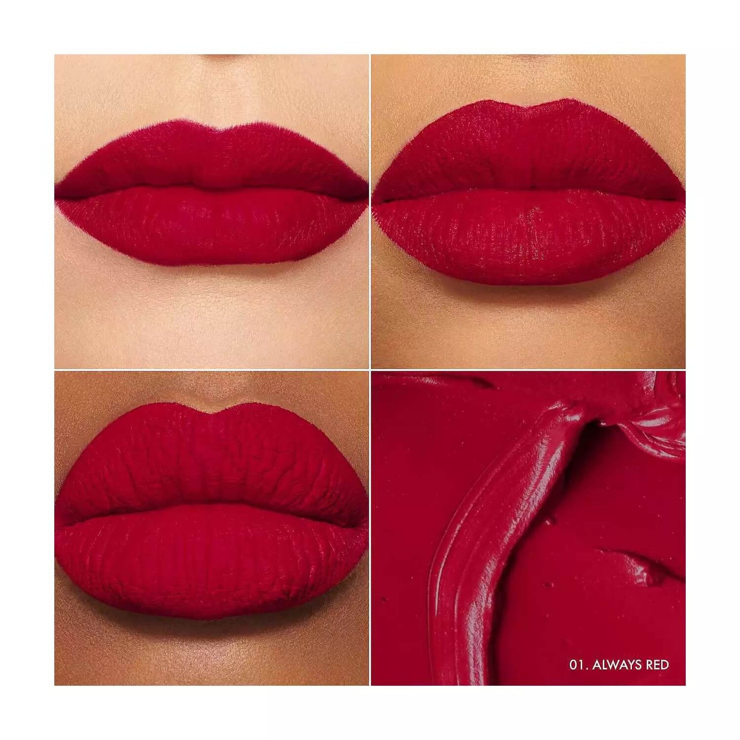 image showing swatch of sephora cream lipstick always red available at Heygirl.pk for delivery in Pakistan