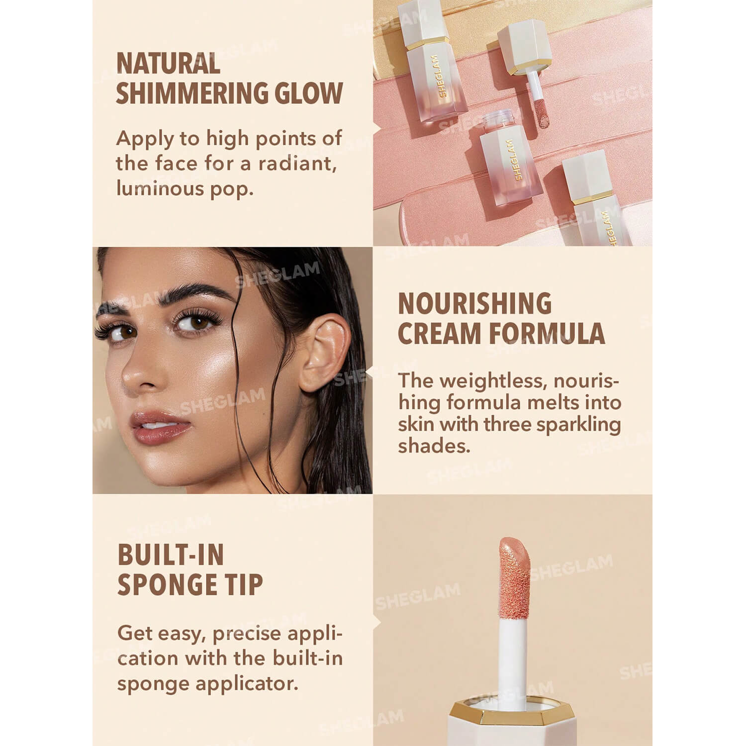 benefits of using Sheglam Glow Bloom Liquid Highlighter for her available at Heygirl.pk for delivery in Pakistan