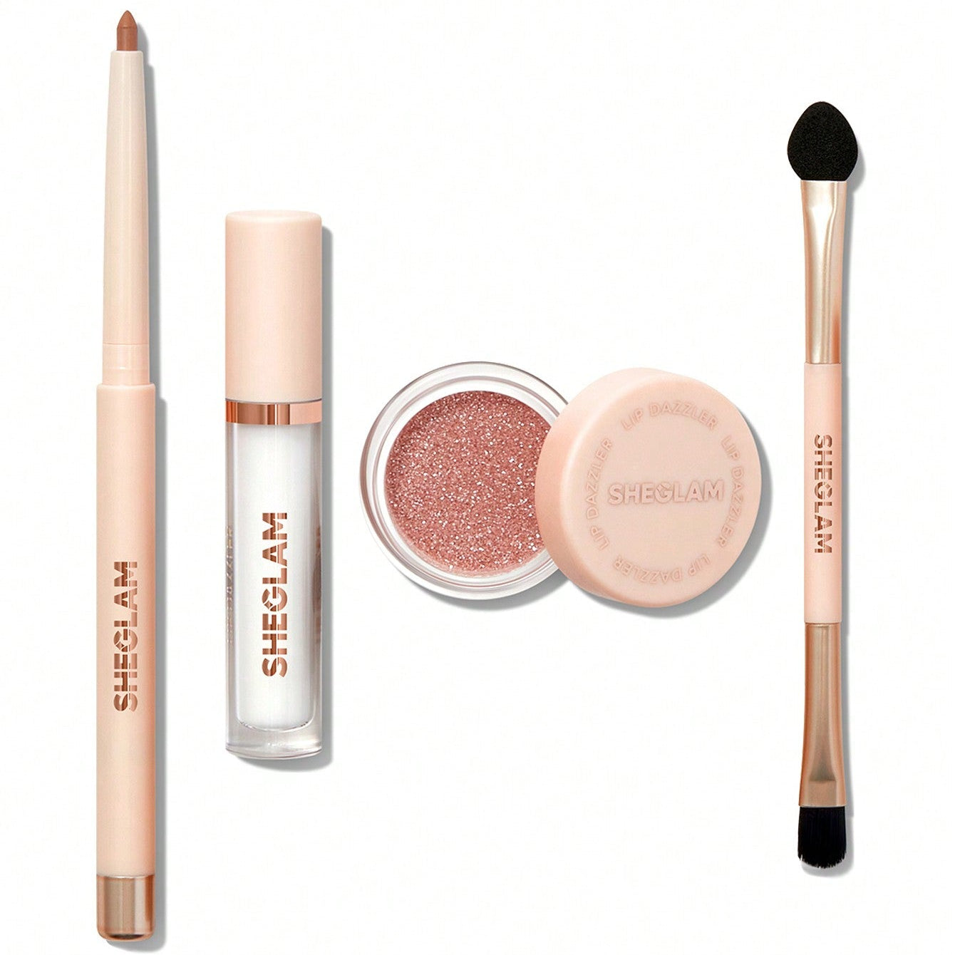 Set of Sheglam makeup products including a lip liner, lip gloss available at Heygirl.pk in Pakistan
