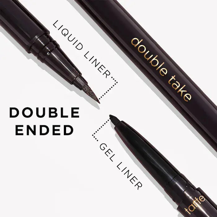 image showing how to use Tarte Double Take Eyeliner available at Heygirl.pk for delivery in Pakistan. 
