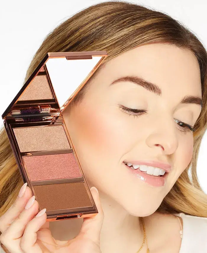 image showing girl with  Tarte Clay Play Blush Cheek Palette for HER available at Heygirl.pk for delivery in Pakistan.