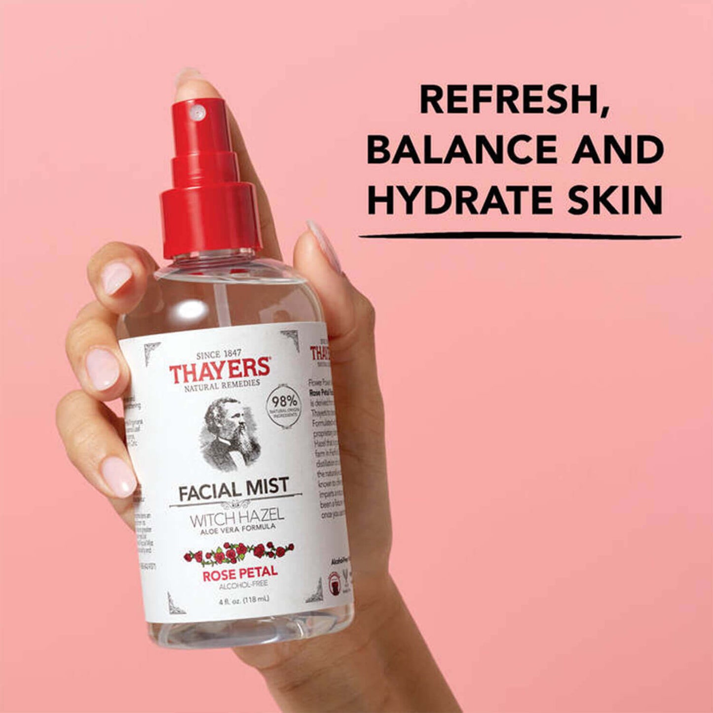 image showing benefits of using Thayers Rose Petal Facial Mist available at Heygirl.pk for delivery in Pakistan