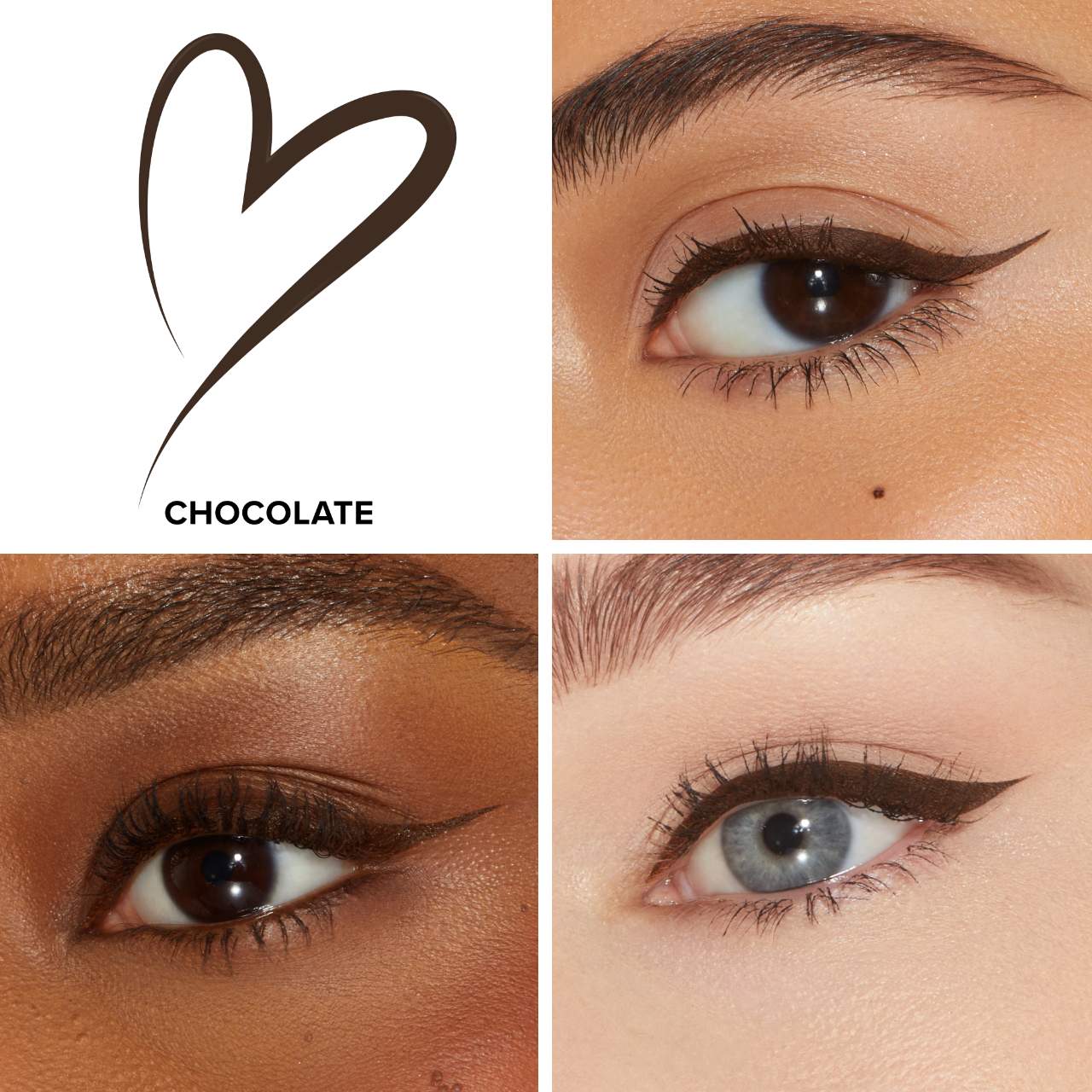 swatch image of Too Faced BTS Waterproof Eyeliner in brown for her available at Heygirl.pk for delivery in Pakistan.