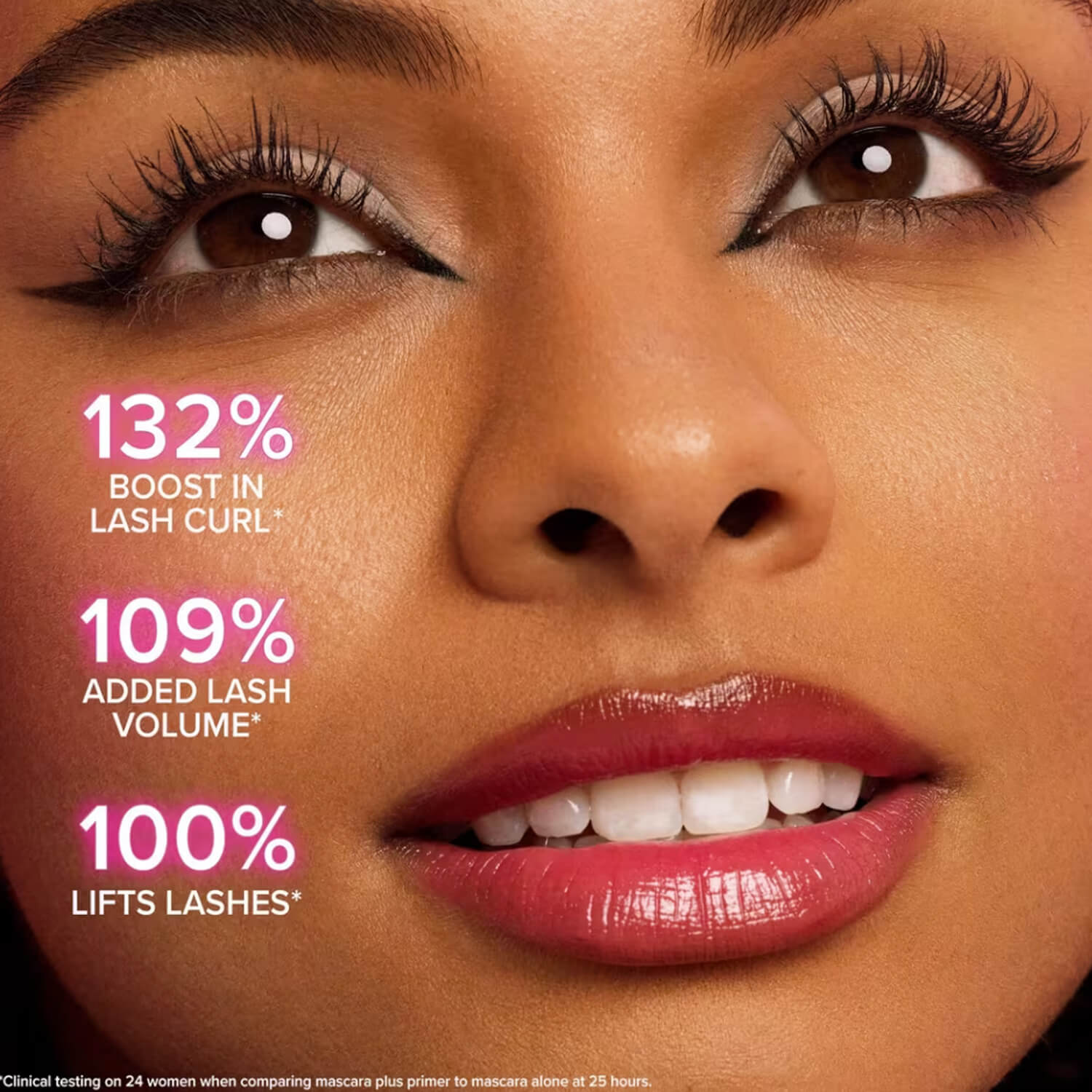 image showing benefits of using Too Faced Mascara Primer for thick lashes for 24 hours available at Heygirl.pk for delivery in Pakistan. 