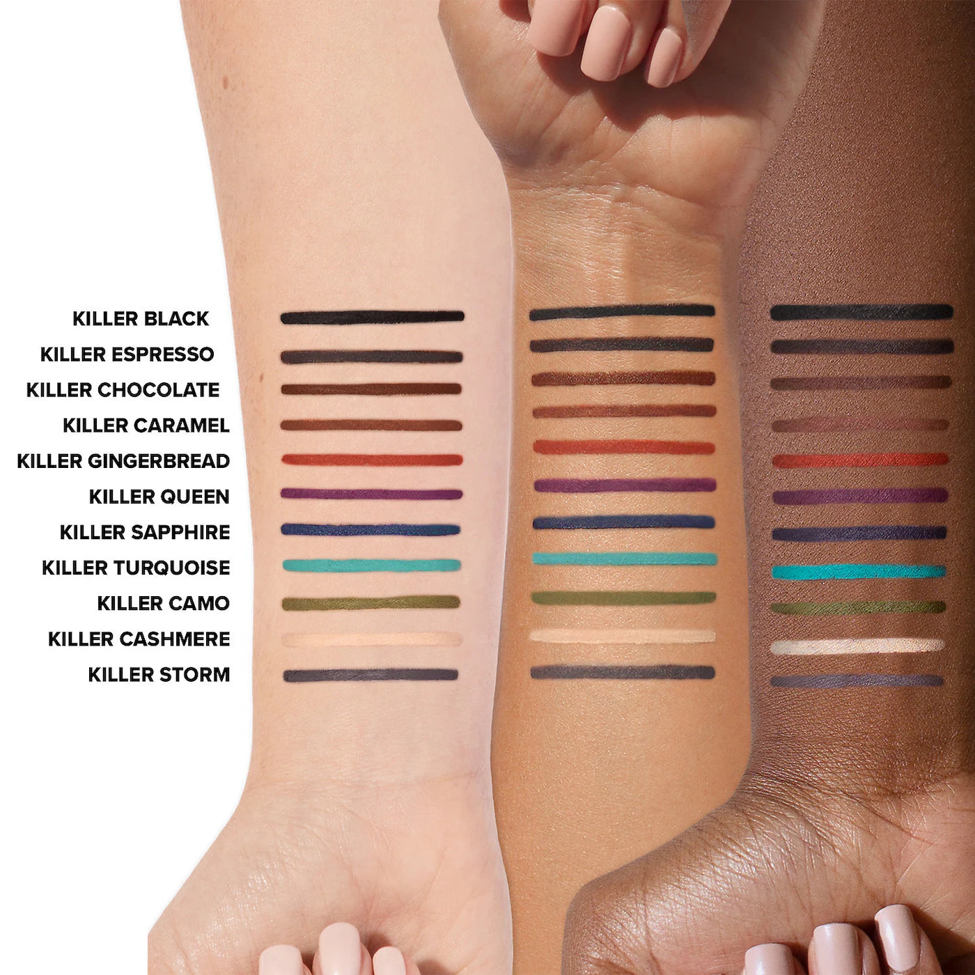 swatch image of Too Faced Waterproof Killer Gel Eyeliner Pencil available at Heygirl.pk for delivery in Karachi, Lahore, Islamabad across Pakistan. 