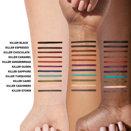 swatch image of Too Faced Waterproof Killer Gel Eyeliner Pencil available at Heygirl.pk for delivery in Karachi, Lahore, Islamabad across Pakistan. 