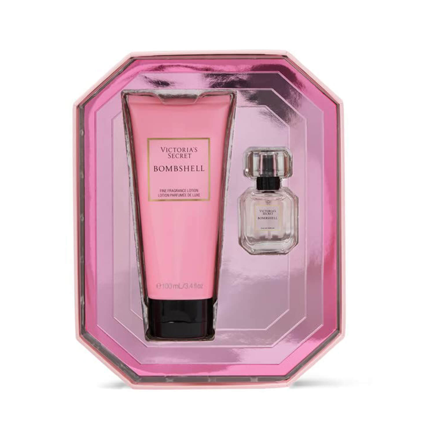Shop 100% original Victoria's Secret Bombshell perfume and lotion duo gift set available at Heygirl.pk for delivery in Pakistan