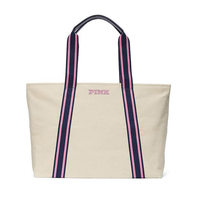 shop 100% original victoria's secret pink cream tote bag for her in Pakistan