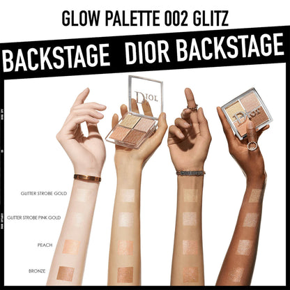 swatch of Dior backstage face glow palette available at Heygirl.pk for delivery in Pakistan