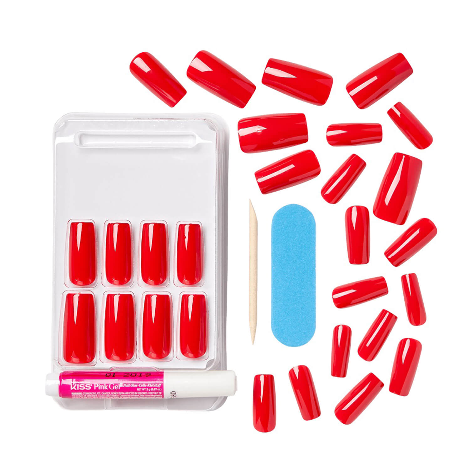 artificial red gel nails available at heygirl.pk for delivery in Pakistan