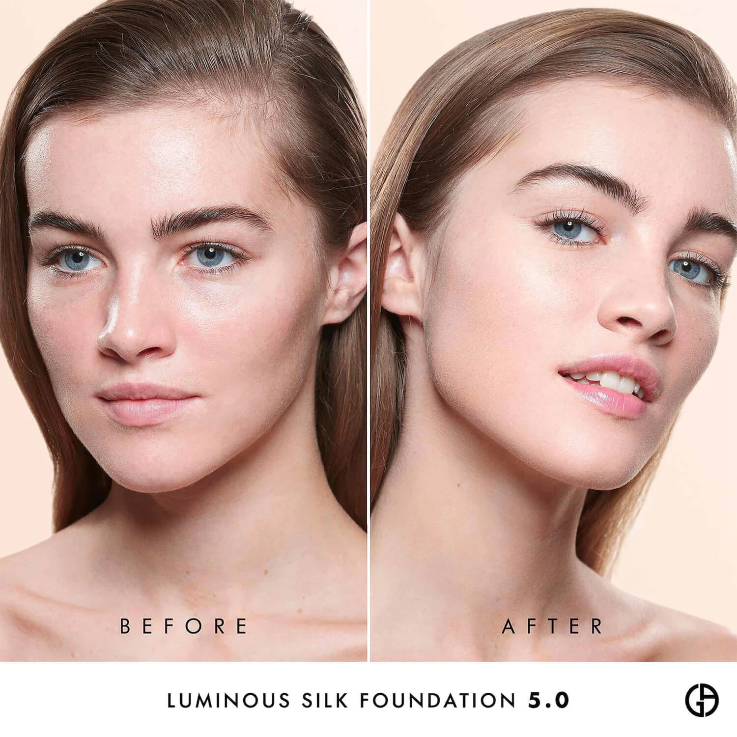 image showing girl after using Armani luminous silk foundation available at Heygirl.pk for delivery in Pakistan