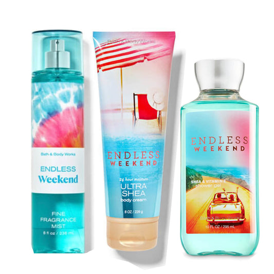 Bath and Body Works Body Lotion, Shower Gel & Body cream in Endless Weekend fragrance available at heygirl.pk for delivery in Pakistan. 