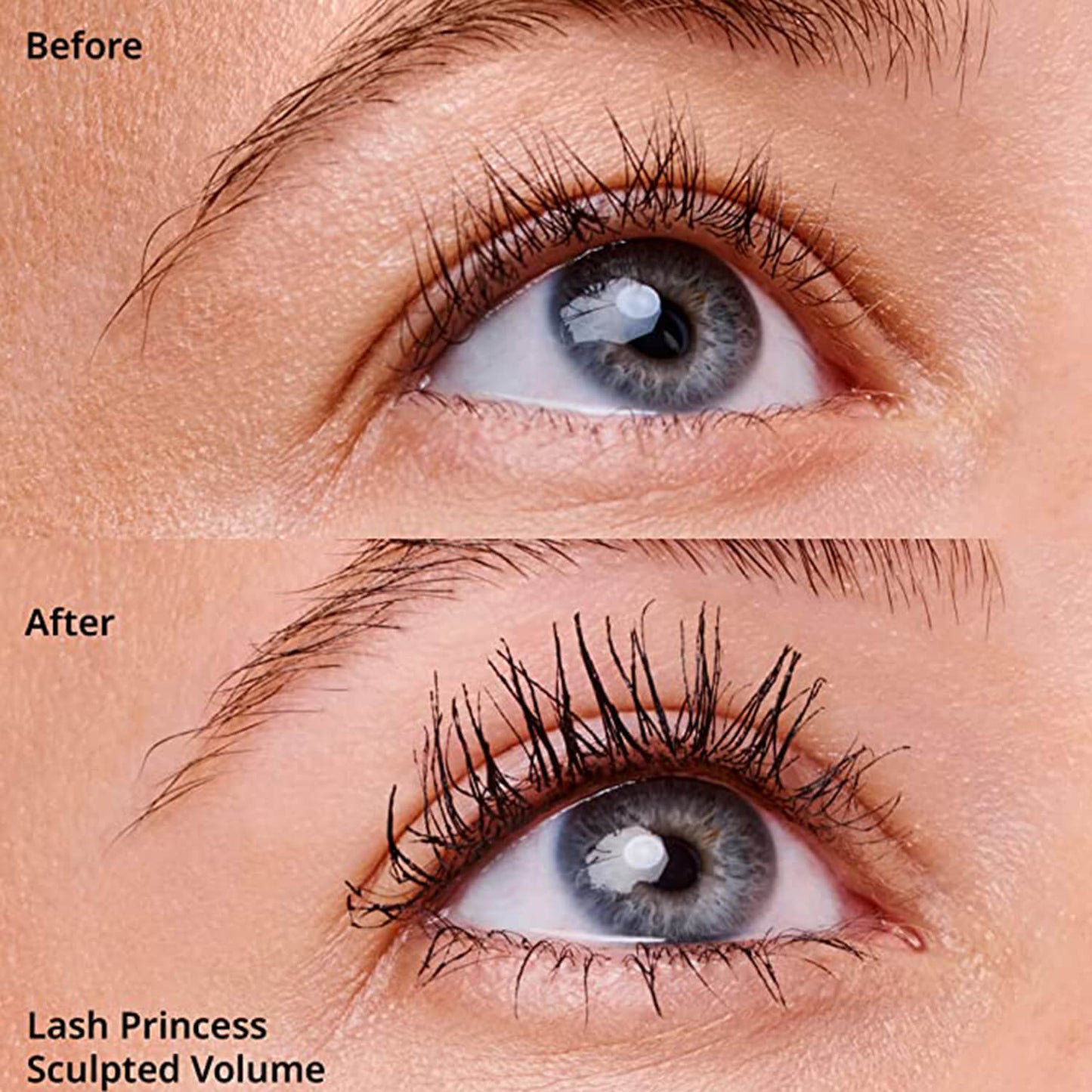 before and after picture of essence lash princess mascara available at heygirl.pk for delivery in Pakistan