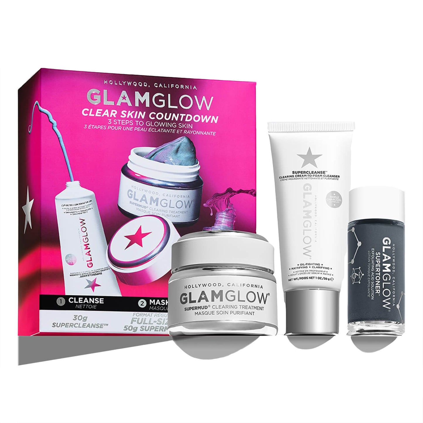 shop glamglow skincare set for skin acne, blemishes, fine lines available for delivery in Pakistan
