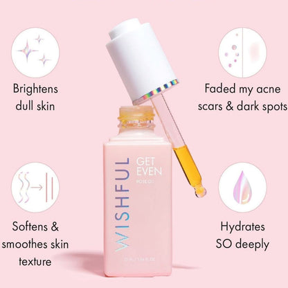 huda beauty wishful get even rose oil for dark circles available at heygirl.pk in Pakistan