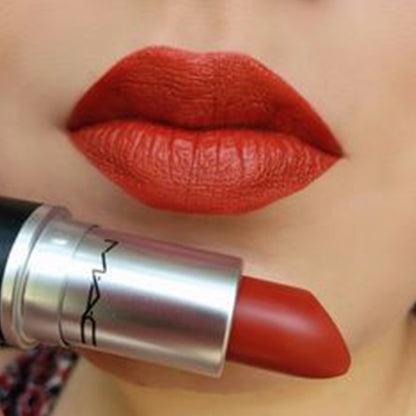 swatch image of MAC Mini Lipstick in Chili shade for her available at Heygirl.pk for delivery in Pakistan