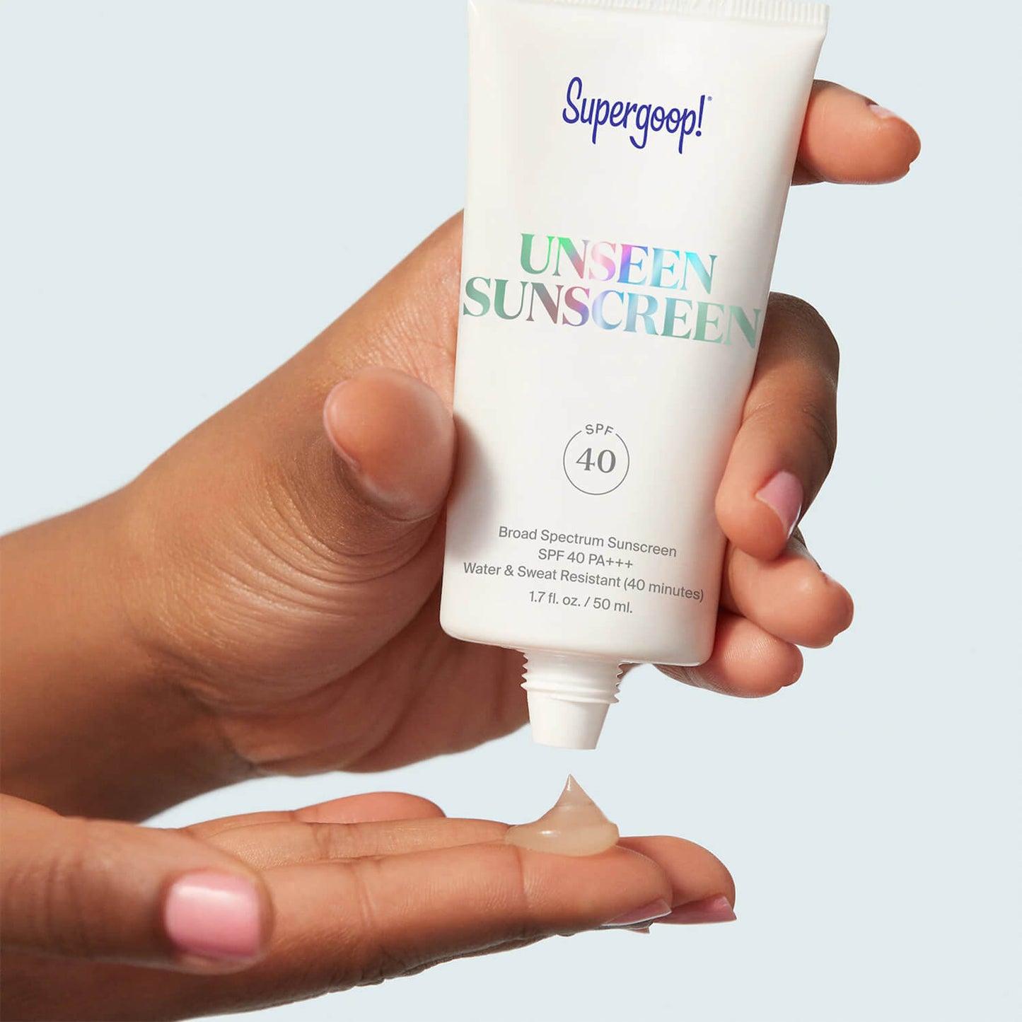 image showing use of supergoop sunscreen spf 40 available at heygirl.pk for delivery in Pakistan